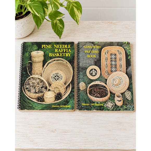 Jeannie McFarland Other - Jeannie McFarland Pine Needle Raffia Basketry & Advanced Pattern Book 2 Vol Set